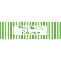 Green Stripe Personalised Party Banner