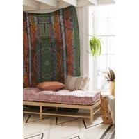 Green Ombre Ikat Medallion Tapestry, GREEN