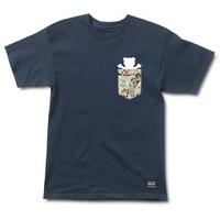 grizzly trial map pocket t shirt navy