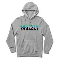 grizzly stamp dawn hoodie heather grey