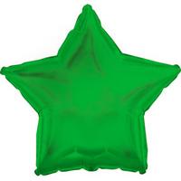 green metallic star foil balloon