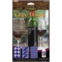 grape designs rub n etch glass etching stencil