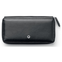 graf von faber castell leather accessories black smooth ladies wallet
