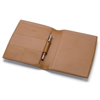 graf von faber castell leather accessories brown grained a5 writing ca ...