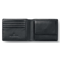 Graf von Faber-Castell Leather Accessories Black Smooth Wallet in Landscape Format