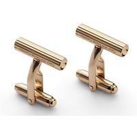 graf von faber castell gold plated fluted bar cufflinks