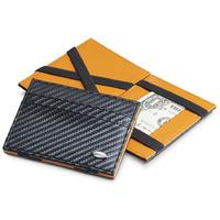 Grants of Dalvey Flip Wallet Carbon Fibre Black/Orange