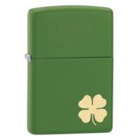 Green Matte Shamrock Zippo Lighter