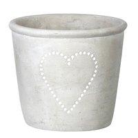 Grey Heart Planter - Large