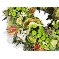 Green Flowers Wreath