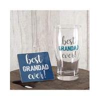 Grandad Glass and Coaster Set