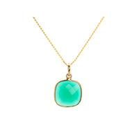 Green Onyx 18 Karat Gold Vermeil Necklace