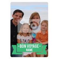 Green Banner | Photo Bon Voyage Card
