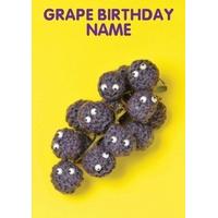grape birthday knit and purl card