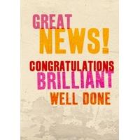 Great News | Congratulations card | BC1048