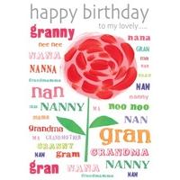 Granny - Happy Birthday Card