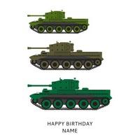 green tank birthday card