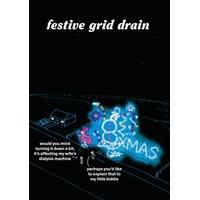 Grid Drain | Modern Toss Christmas Card | | MT1049