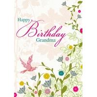 Grandma Birthday Flowers | Personalised Birthday Card | Scribbler Cards