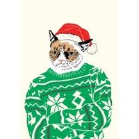 Grumpy Cat Jumper| Unusual Christmas Card |CH1087