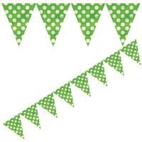 Green Polka Party Flag Bunting
