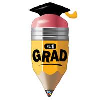 Graduation Pencil Helium Supershape Balloon