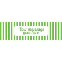 Green Stripe Personalised Party Banner