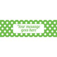 Green Polka Personalised Party Banner