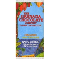 grenada chocolate company salty licious dark chocolate bar