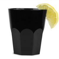 Graniti Plastic Tumblers Black 9.5oz / 270ml (Set of 4)