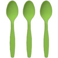 Green Plastic Party Spoons