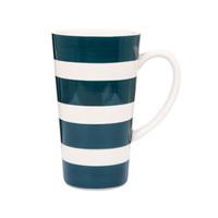 Green Stripe Latte Mug