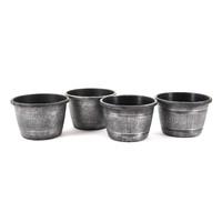 greenhurst wood effect planters pack of 4