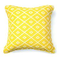 Green Decore Arabian Nights Outdoor Cushion in Yellow and White