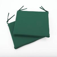 greenhurst pack of 2 waterproof chair cushions forest green