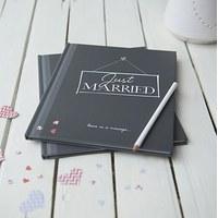 Grey Just Married Guest Book