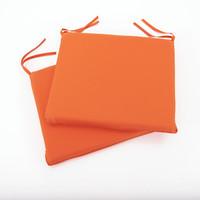 Greenhurst Pack of 2 Waterproof Chair Cushions Tangerine