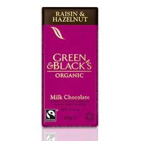 Green & Blacks Milk Chocolate with Raisins & Hazelnuts 100g