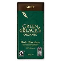 green blacks organic dark chocolate with mint 100g