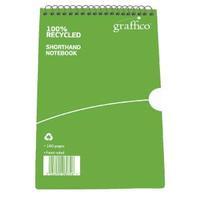 Graffico Recycled Shorthand Notebook Ruled 160 Pages 203x127mm 9100037