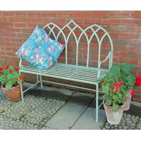 Green Gothic Garden Bench