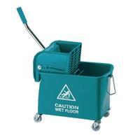 Green Mobile Mop Bucket and Wringer 20 Litre 101248GN