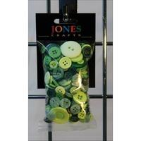 Green Mixed Buttons approx. 50g