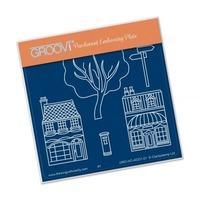 Groovi Plate - Wee Shops (2 shops & tree)