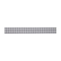 grey gingham ribbon 15 mm x 5 m