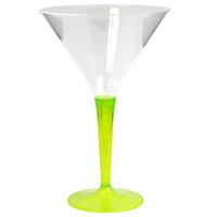 Green Martini Plastic Party Glasses