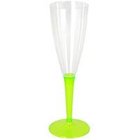 Green Champagne Plastic Party Glasses