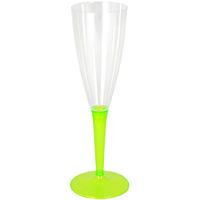 green champagne plastic party glasses