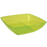 Green Square Plastic Party Bowl