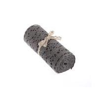 grey cotton lace fabric roll 15 cm x 18 m